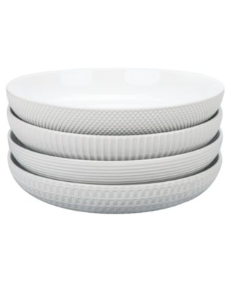 Фарфоровые тарелки для ужина BIA Cordon Bleu с различными фактурами, набор из 4-х