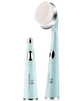 Звуковая щетка для лица TOUCHBeauty 2 в 1 Очищающее средство для глаз и массажер для век зеленый