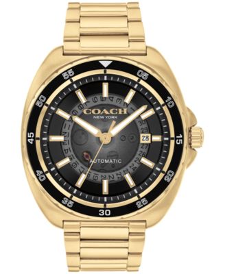Мужские автоматические золотые часы COACH Charter из нержавеющей стали 44,5 мм