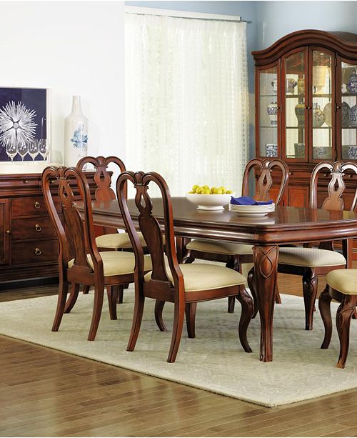 Furniture Closeout Bordeaux 7 Pc Dining Room Set Created For Macy S Dining Table 6 Queen Anne Side Chairs Reviews Furniture Macy S