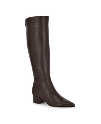 Сапоги до колена на высоком каблуке с острым носком Nine West Womens Morgin 39890₽