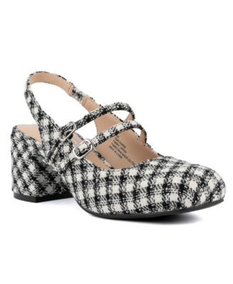 Сахарные женские туфли-лодочки Mary Jane на блочном каблуке Gianni с откидной спинкой 10990₽