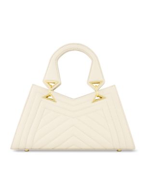 Угловатая сумочка Mac Duggal из стеганой кожи Напа