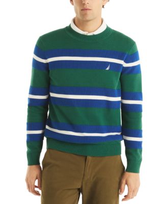 Мужской полосатый текстурированный свитер с круглым вырезом Nautica 9590₽
