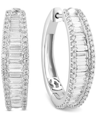 Женские серьги-кольца EFFY с лаб. бриллиантами, 14k, золото