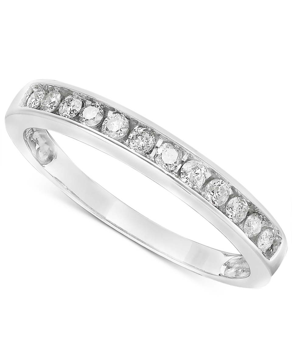 Diamond Ring, 14k White Gold Diamond Band (1/5 ct. t.w.)