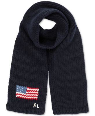 Мужской шарф Polo Ralph Lauren с изображением флага Интарсии