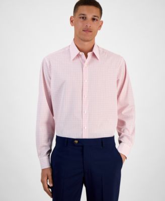 Мужская рубашка в мелкую клетку Club Room с длинным рукавом и пуговицами спереди, эксклюзивно от Macy's