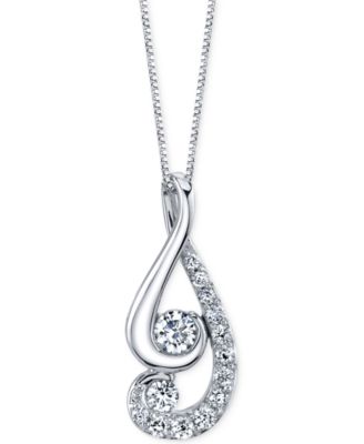 diamond swirl necklace