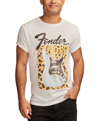 Мужская футболка с графическим изображением гитары Fender Leopard с коротким рукавом от бренда Lucky 7890₽