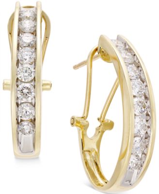 10kt gold diamond earrings