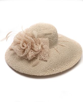 Августовские шляпы Текстурированная нарядная шляпа с очень широкими полями