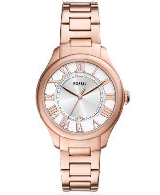 Женские двухцветные часы Fossil Gilmore с тремя стрелками и датой из нержавеющей стали, 38 мм