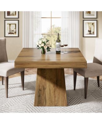 Квадратный обеденный стол Tribesigns на 4 персоны, Кухонный стол диаметром 31,5 дюйма, Небольшой обеденный стол с прочной подставкой, Обеденный стол для фермерского дома