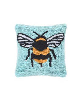 Акцентная мини-подушка Bumble Bee с крючком, 8" x 8"