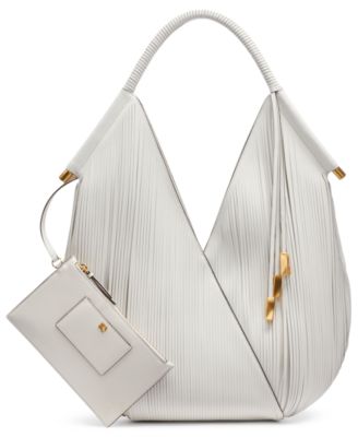 Donna Karan New York Donna Karan Baldwin Большое плечо с лазерным вырезом и закругленной ручкой обернутой кожей 89090₽