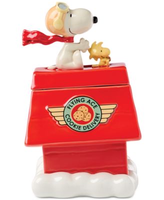Фарфоровая баночка для печенья Lenox Chef Snoopy с фигурной фигуркой