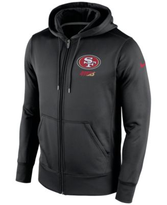 San Francisco 49ers Nike Performance Sideline Lockup Full-Zip Hoodie - Black