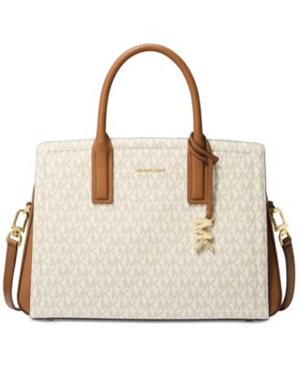 Сумка с фирменным логотипом Michael Kors Laila Medium белого цвета