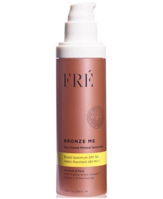 Минеральный солнцезащитный крем FRE BRONZE ME Sun-Kissed с SPF 50, 3,38 унции, без цвета
