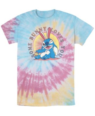 Мужская футболка с коротким рукавом Tie Dye от Lilo Stitch Some Bunny Loves You