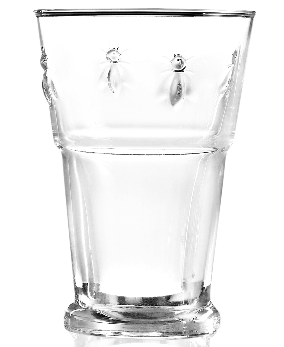 Home La Rochere Napoleonic Bee 13.5 oz. Large Drinking Glass, Set of 6