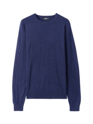 Мужской легкий свитер из кашемира Gobi Cashmere с текстурой шелка темно-серого цвета