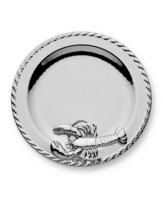 Сертифицированное международное круглое блюдо для омаров с серебряным покрытием