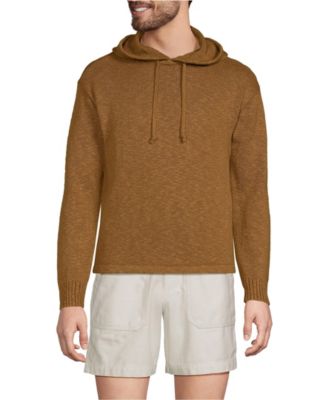 Мужской текстурный свитер с капюшоном Slub от Lands' End