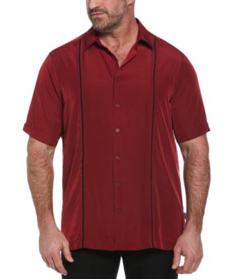 Мужская рубашка Cubavera в крупную и высокую полоску с коротким рукавом