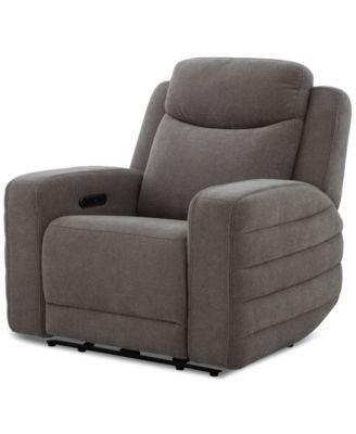 Глубокое кресло с электроприводом из ткани Kristyan с подголовником с электроприводом с функцией 