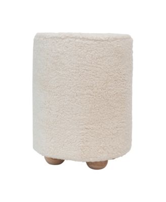 КРЕАТИВНЫЙ КООПЕРАТИВ из хлопчатобумажной ткани Шерпа 16 дюймов с круглым пуфом, обитым сосновым деревом