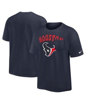Мужская футболка Nike Navy Houston Texans Rewind Heavy Max 90 с карманом.