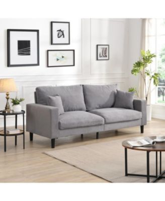 Streamdale Furniture 74" 3-местный диван с высокой эластичностью, Современный мягкий диван