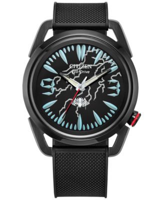 Citizen Eco-Drive Мужские часы Marvel Venom Lethal Protector с черным полиуретановым ремешком, 42 мм, коробочный комплект, черный
