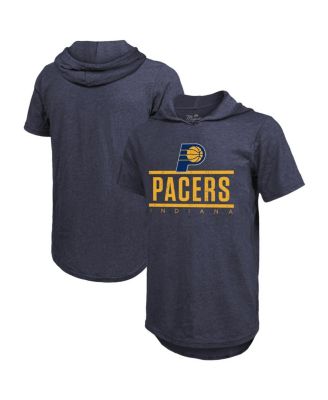 Величественная мужская темно-синяя футболка с капюшоном Indiana Pacers Tri-Blend Hoodie от Majestic