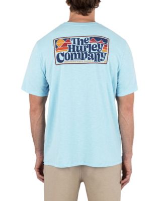 Мужская футболка Hurley 90-х Slub с коротким рукавом синего цвета
