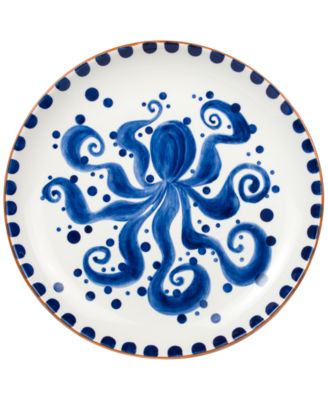 Круглое блюдо с осьминогом Euro Ceramica Costa Azul