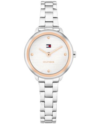 Женские кварцевые часы Tommy Hilfiger с серебристым браслетом из нержавеющей стали, 26 мм
