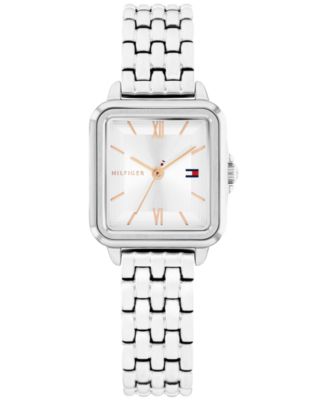 Женские кварцевые часы Tommy Hilfiger с серебристым браслетом из нержавеющей стали, 22,5 мм серебристого цвета