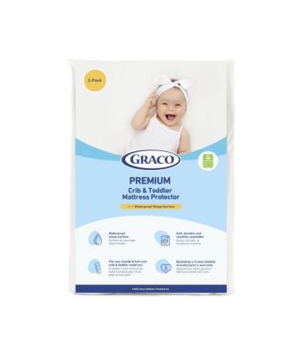 Водонепроницаемая защита для кроватки и матраса для малышей Graco Premium - 2 упаковки белого цвета