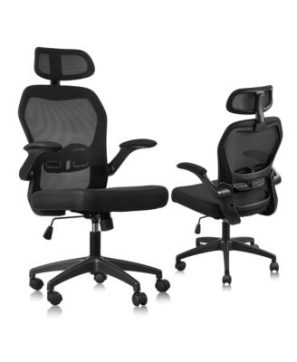 Эргономичное офисное кресло из сетки с поясничной поддержкой и функцией качания