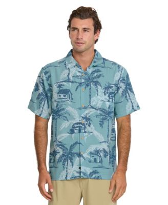 Мужская рубашка из ткани Quiksilver Waterman, выполненная в необычном стиле