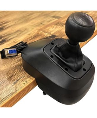 Шестиступенчатый переключатель передач NBCP для Logitech G29 Driving Force – Высокопроизводительный H-образный механизм с нажимным реверсом, прочная конструкция и надежный монтажный зажим черного цвета