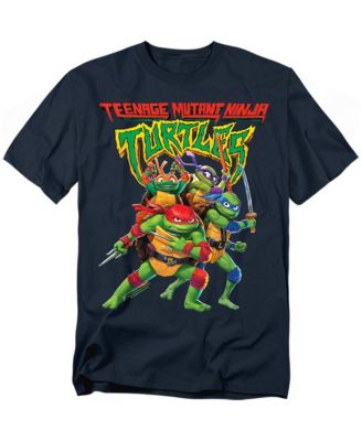 Мужская футболка с логотипом TMNT Mutant Mayhem от Teenage Mutant Ninja Turtles синего цвета с логотипом группы