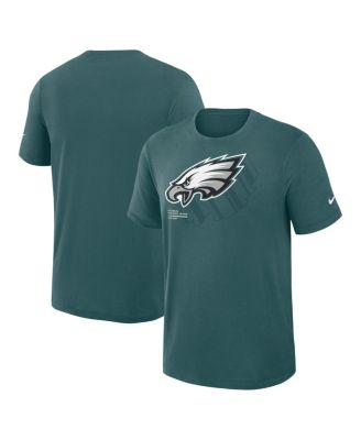 Мужская футболка Nike Midnight Green Philadelphia Eagles Left End Run Slub Performance зеленого цвета