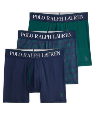 Мужские охлаждающие трусы-боксеры Polo Ralph Lauren из микрофибры с эластичным поясом, 3 упаковки
