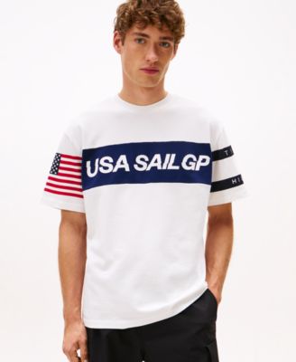Мужская футболка Tommy Hilfiger Tommy x U.S. SailGP Team с короткими рукавами и парусными вставками от Tommy Hilfiger