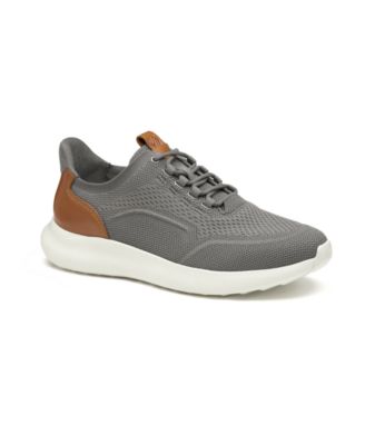 Мужские трикотажные кроссовки Johnston & Murphy Amherst 2.0 с однотонным носком серого цвета