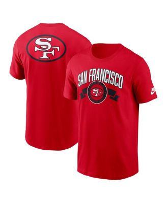 Мужская футболка Nike Scarlet San Francisco 49ers с перемоткой спереди и сзади Hit Essential
